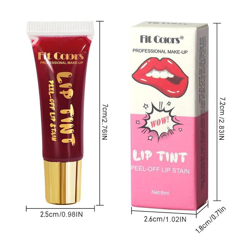 Long Lasting Peel Off Lip Gloss, 1 Count Matte Lip Tint, Moisturizing Lip Stain, Suitable for All Occasions Lip Makeup, Girls and Women Makeup Accessories, Makeup Products