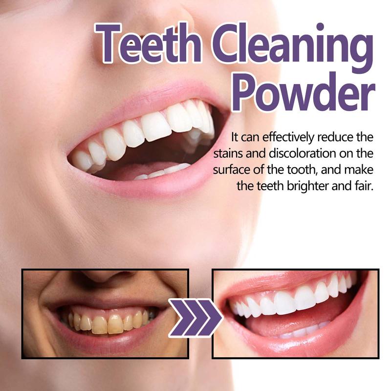 Tooth Powder - Purple Teeth Cleaning Powder, Natural Pearl Probiotic Tooth Powder, Teeth Whitening Mint Powder for Fresh Breath Instant Teeth Whitening Powder