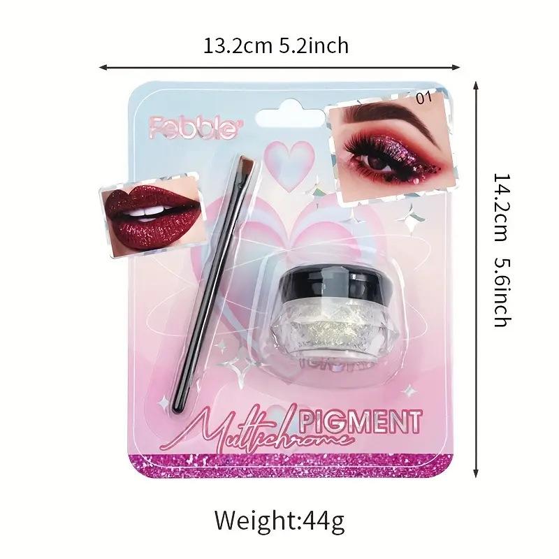 USHAS spot popular pearlescent eyeshadow 6-color pearlescent liquid eyeshadow sparkle colorful eyeshadow liquid eyeshadow cream chameleon eyeshadow glue