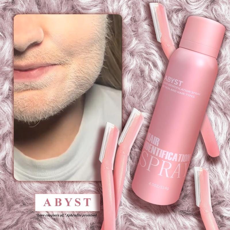 ABYST Upgrade Hair identifier Spray for Face Shaving Recognition Spray Moisturizing and Skin Care Hair Removal Women Dermaplaning Tool Shaving Kit