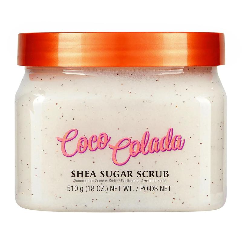 Shea Sugar Scrub Coco Colada, 18 oz, Ultra Hydrating and Exfoliating Scrub for Nourishing Essential Body Care