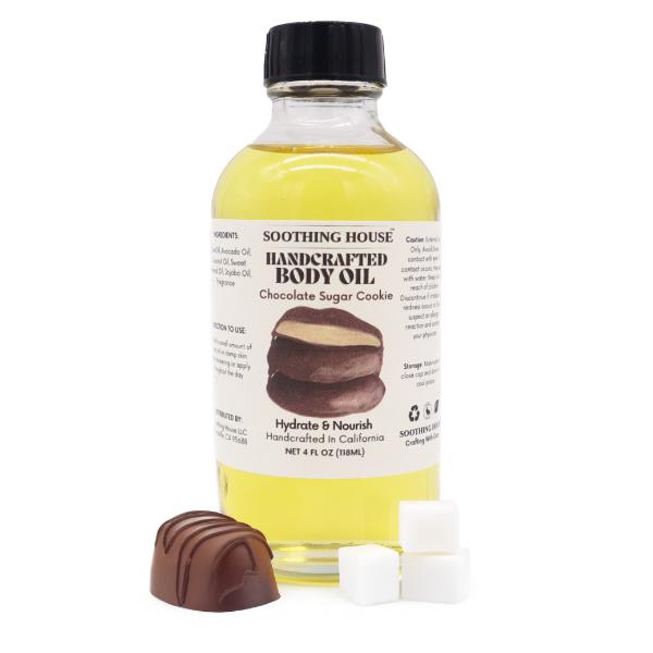 Handcrafted Chocolate Sugar Cookie Body Oil for Soft Skin