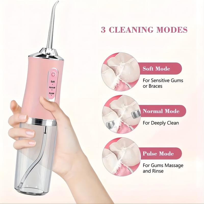 Mother's Day Gift Clean Your Tooth Water Flosser 4-in-1 Oral Rinse with DIY Mode 4 Jets Cordless Clean Your Tooth Flosser Portable and Recyclable Water Flosser Cleansing Cordless Water Flosser For Travel