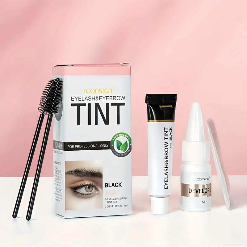 2 in 1 Eyebrow & Eyelash Tint Kit, Waterproof Long Lasting Eyebrow & Eyelash Dye Kit, Eyebrow Makeup Tool for Women