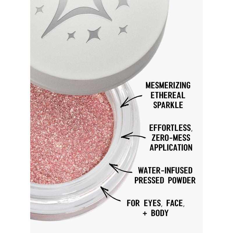 GLITTERPUCK DUO - Dopamine Sparkle & Cyber Diamond - 2 Magically Sparkling Shades for Head-Turning Sparkle - Makeup, Peach