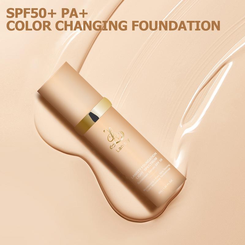 Lanisty  4 in 1 Foundation  Hydration Spf50+ Full Coverage Smart Shade Adjusting Gentle Matte Formula for ALL Skin Concealer Flawless