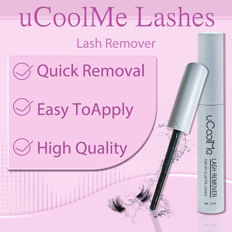 uCoolMe DIY Lash Extension Kit Lash Clusters Ultra-Thin Band D Curl Individual Lashes Strong Hold Waterproof Makeup Lash Bond & Seal Eyelash Clusters Tweezers Eyelash Extensions Kit Longlasting For Beginner