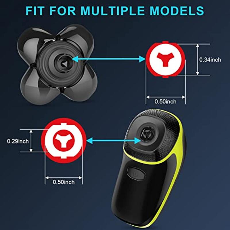 Electric Shaver Replaceable Head, Multifunctional Portable Rechargeable Razor Head, Personal Care Accessories for Men