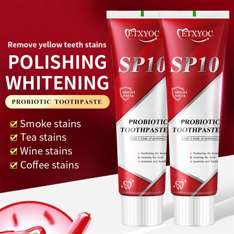 ETXYOC-Sp10 Probiotic Toothpaste,Sp-10 Ultra Whitening Toothpaste,Probiotics Bright White Toothpaste,Sp-10 Probiotic Toothpaste,Sp10 Toothpaste,Fresh Breath,Deep Cleaning Care Toothpaste（2Pcs) Oral Daily Gentle Intensive Cleansing Fresh Breath  toothpaste