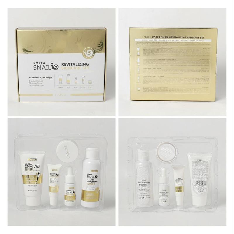 Snail Secretion Filtrate Skincare Set, 1 Set Moisturizing Facial Care Kit, Including Facial Cleanser & Toner & Serum & Eye Cream & Face Cream, Skin Care Kit for Women