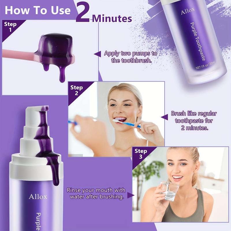 Hismile v34 Colour Corrector - Tooth Stain Concealer, Teeth Brightening Booster, Purple Toothpaste, Colour Correcting, Hismile V34