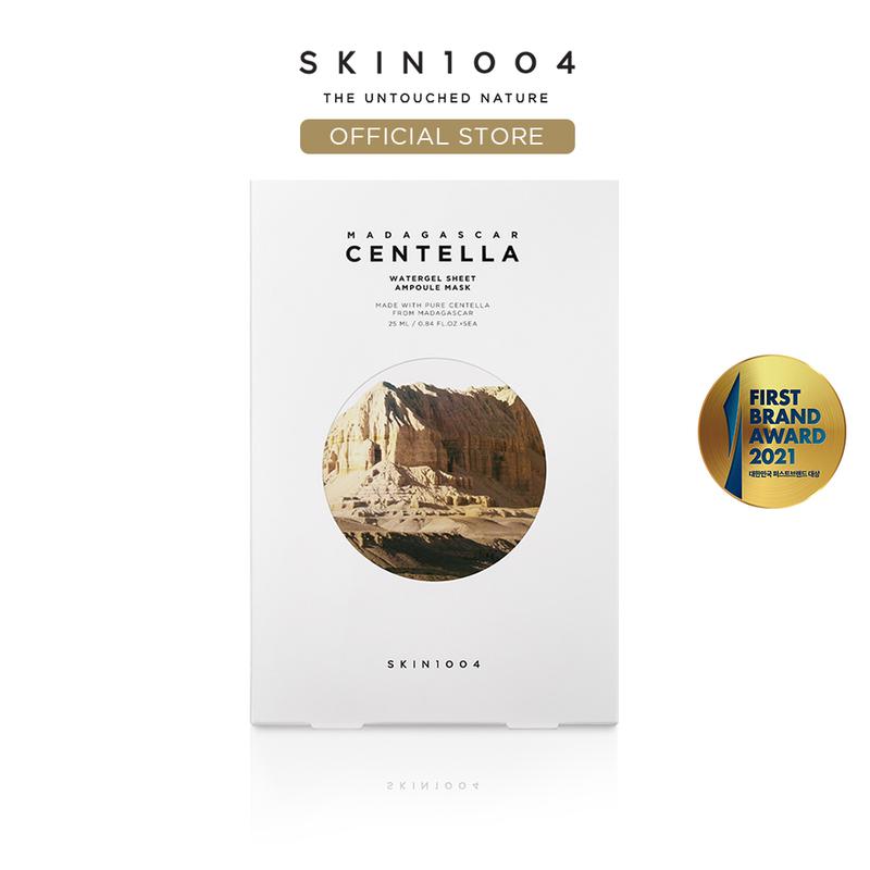 [SKIN1004 Official Shop] Madagascar Centella Watergel Sheet Ampoule Mask, 1box - 5ea, Fresh Corn Mint Oil Gel Type Sheet Triple Moisturizing Sebum Care Hydrating Moisture skin  1004