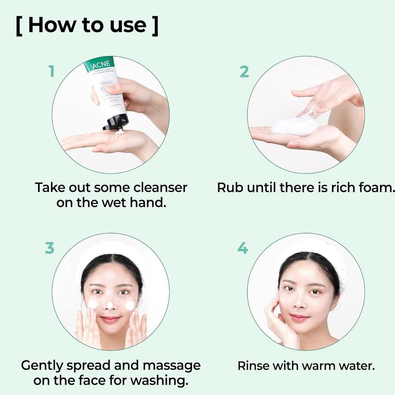 [SOME BY MI] AHA.BHA.PHA 30 Days Miracle Foam 100ml, Made from Tea Tree Leaf for Acne Prone Skin, Daily Acne Face Wash for Removing Sebum and Dead Cells, Korean Skin Care