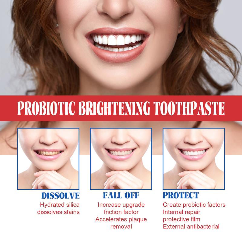 Probiotics Bright White Toothpaste | 90% Choose SP6 Ultra Whitening for Fresh Breath & Brightening Oral