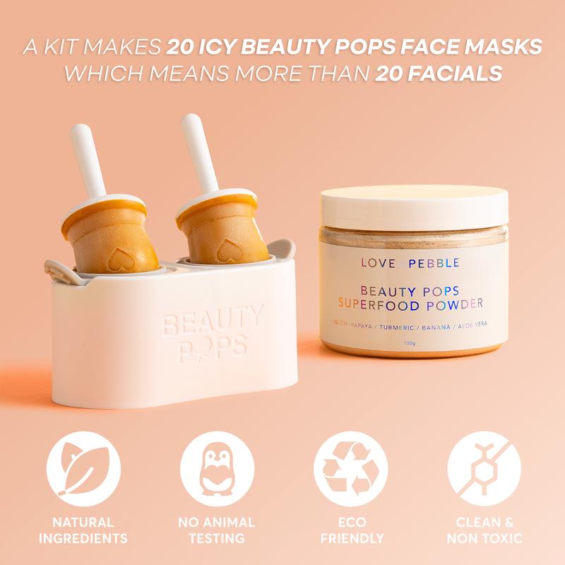 Beauty Pops Glow Enzyme Ice Mask (Refill Only) - Brightens, Hydrates, and Reduces Puffiness & Redness - Aloe Vera, Skincare