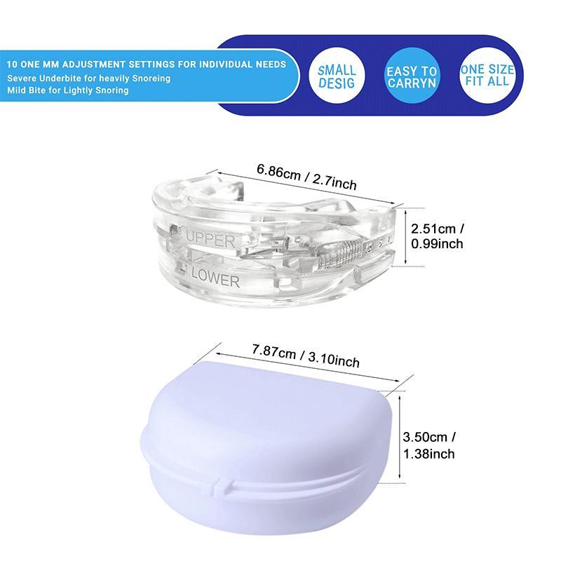 Adjustable Teeth Grinding Guard, 1 Box Anti Snoring Teeth Protector with Storage Box, Nighttime Teeth Protector for Men & Women, Christmas Gift