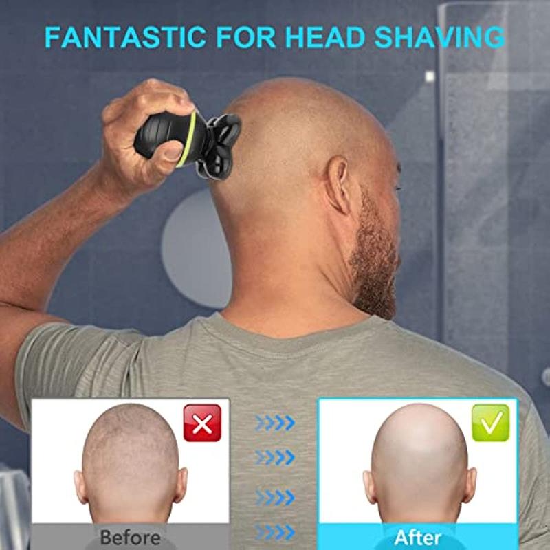 Electric Shaver Replaceable Head, Multifunctional Portable Rechargeable Razor Head, Personal Care Accessories for Men