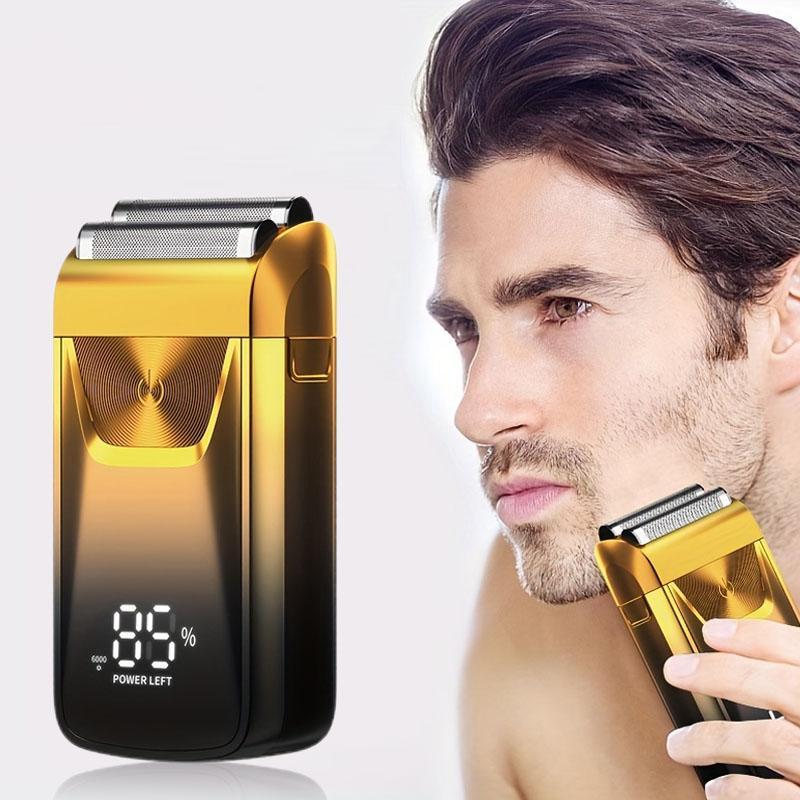 Cordless Electric Shaver, Summer Gifts, Rechargeable Beard Razor with Digital Display, Manscaped Shaver, Mini Hair Trimmer, Beard Grooming Machine