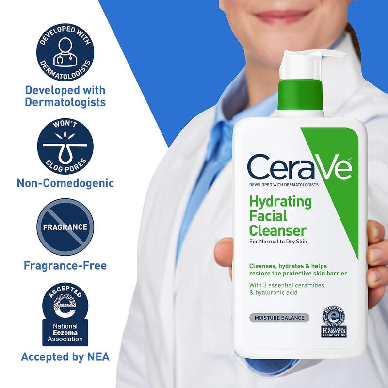 CeraVe Hydrating Facial Cleanser |Normal to Dry Skin Bundle