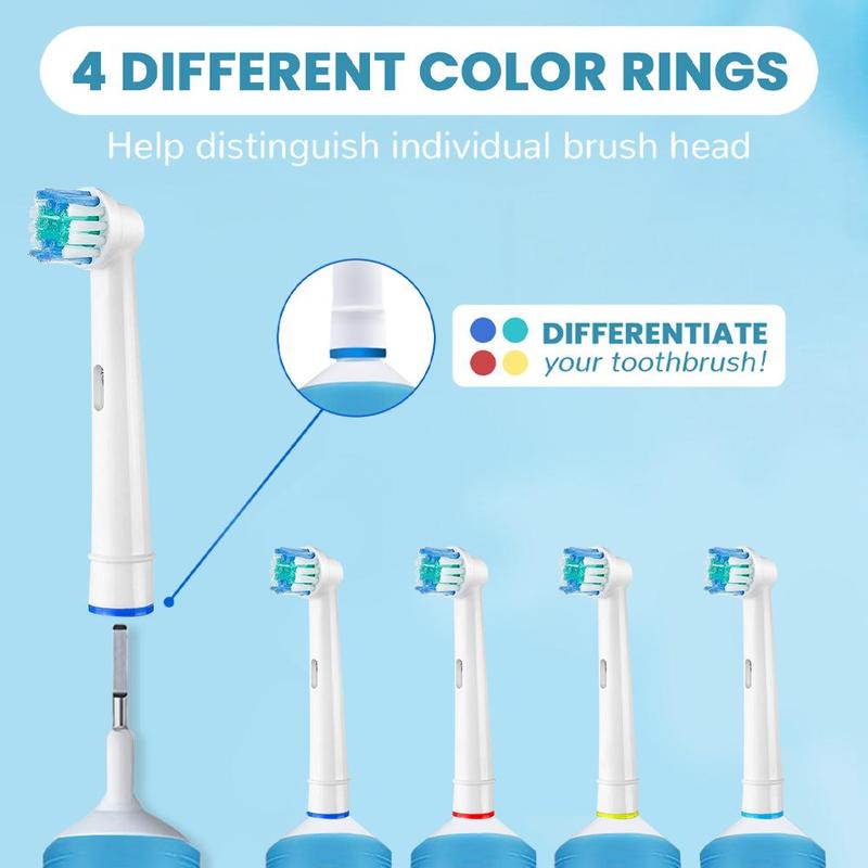 Electric Toothbrush Replacement Heads, 4 Counts set Toothbrush Heads Compatible with Oral B Electric Toothbrushes, Portable Brush Head Refills, Christmas