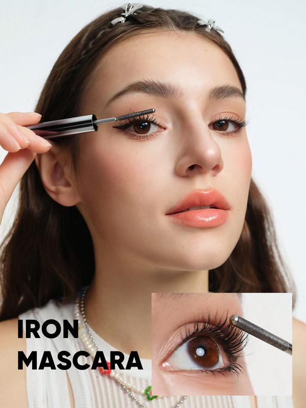 JUDYDOLL Iron Mascara 3g 5ml, Waterproof Lengthening & Curling Formula for Sports, Travel, and Special Events