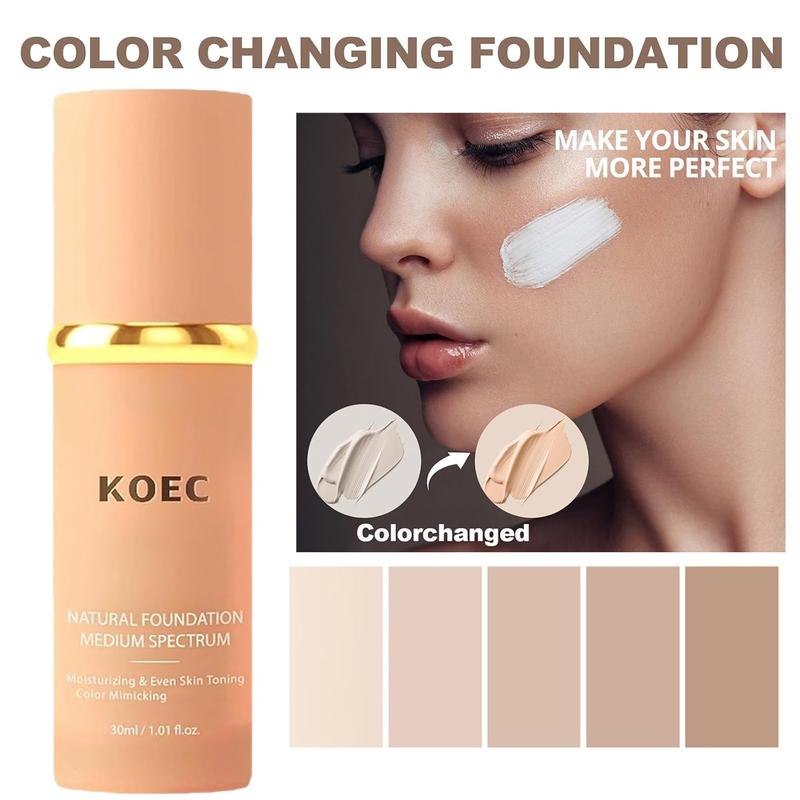 4 In 1 Foundation Liquid Foundation,  Hydrating Medium Full Coverage Concealer,  Long Wear Foundation Cosmetic