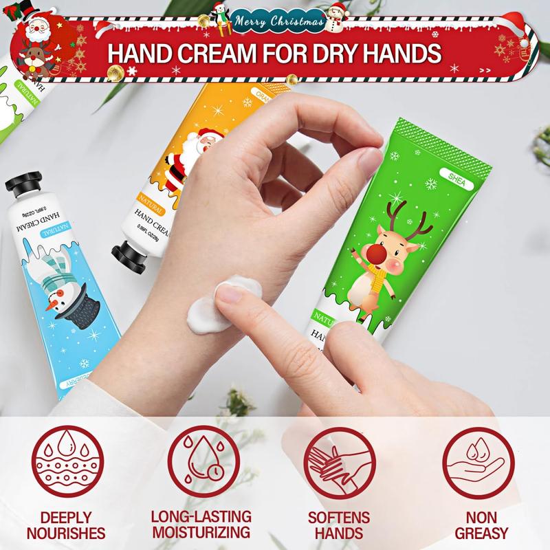 Hand Cream Gift Set Natural Plant Fragrance Shea Hand Lotion for Dry Cracked Hands Christmas Gifts for Women Mom Girls, Unique Christmas Stocking Stuffers, 8 Different Fragrances