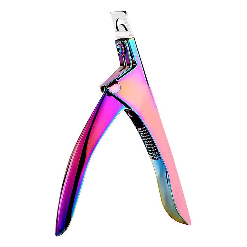 Professional Acrylic False Nail Clippers for Acrylic Nails Nail Tip Cutter Nail Manicure Tool (Rainbow) Nail Care Nail Art