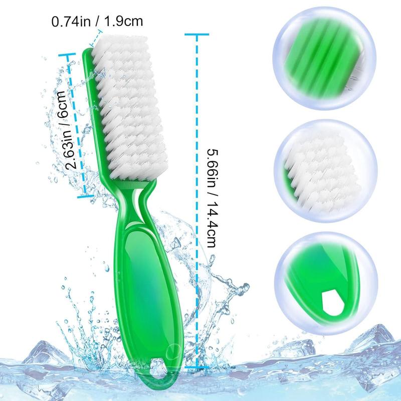 10 Count Handle Grip Nail Brush,Hand Fingernail Cleaner Brush Manicure Tools Scrub Cleaning Brushes Kit, Use for Toe and Nail Cleaning (Bright Colors)