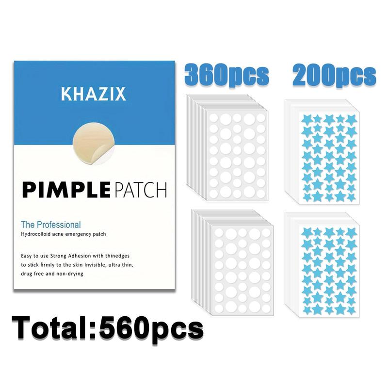 Star & Rount Shaped Hydrocolloid Acne Patches, 560pcs box Invisible Acne Cover Patches, Skin Care Products for Women & Men