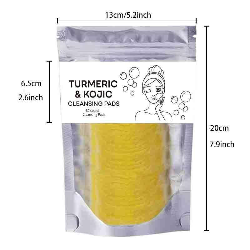 Turmeric Cleansing Pad for Cleaning & Exfoliating, 3 Bags Moisturizing Cleaning Pad, Facial Skin Care Product for Women & Men