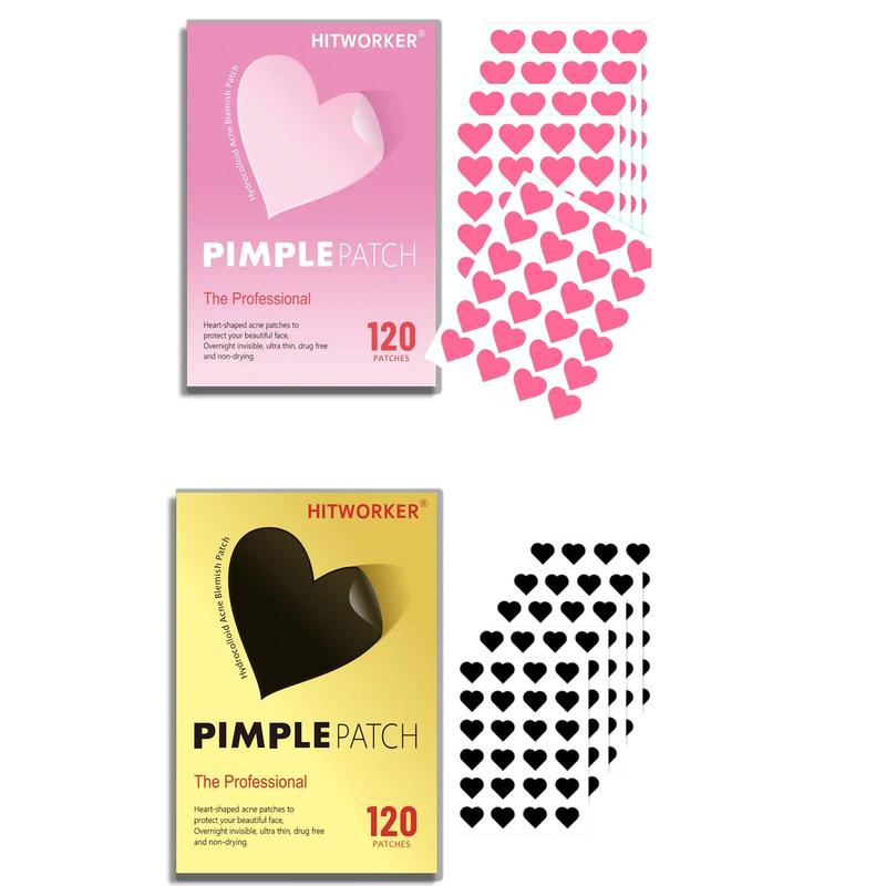 Heart Shaped Hydrocolloid Acne Patches, 120pcs box Hydrocolloid Pimple Patches, Professional Skincare Products for Women & Men