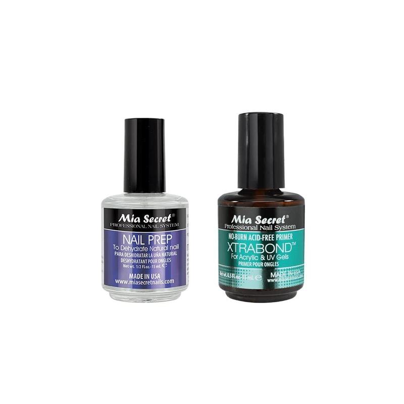 Mia Secret Nail Prep 0.5oz (NP-30) & Xtrabond Primer 0.5 oz (PR100) Acrylic Gel Nail Art Nail Care