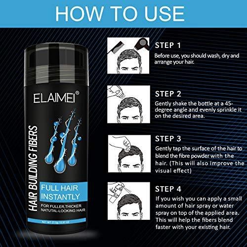 Hair Fibers for Thinning Hair, Natural Formula Hair Fiber, Conceals Hair Loss & Look Younger hair fibers hair products for men hair fiber spray hair fibers for thinning hair men boldify hair fibers Men's Beard