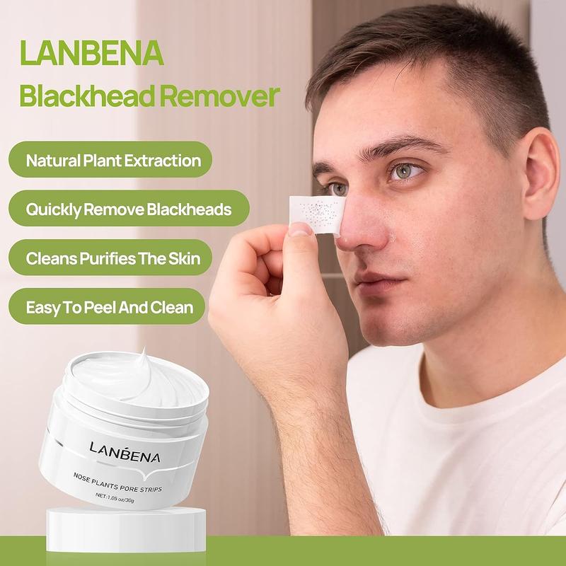 LANBENA Blackheads & Whiteheads Removal Mask: 30g of Powerful Exfoliation, Nasal Patch for Deep Blackhands Cleansing – Unlock Clearer Skin with Gentle and Effective Pore Care. Skincare Aloe Peeling Gel Comfort