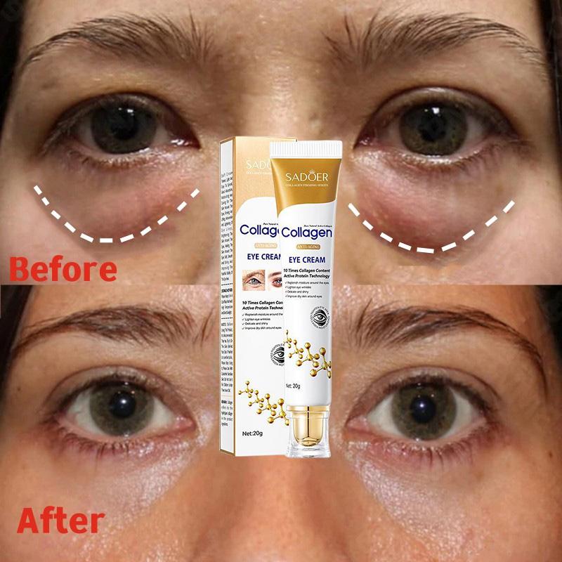 Instant Eye Bag Removal Cream Removal Wrinkles Firming Skin Collagen Fade Fine Lines Brighten Dark Circle Anti Puffiness