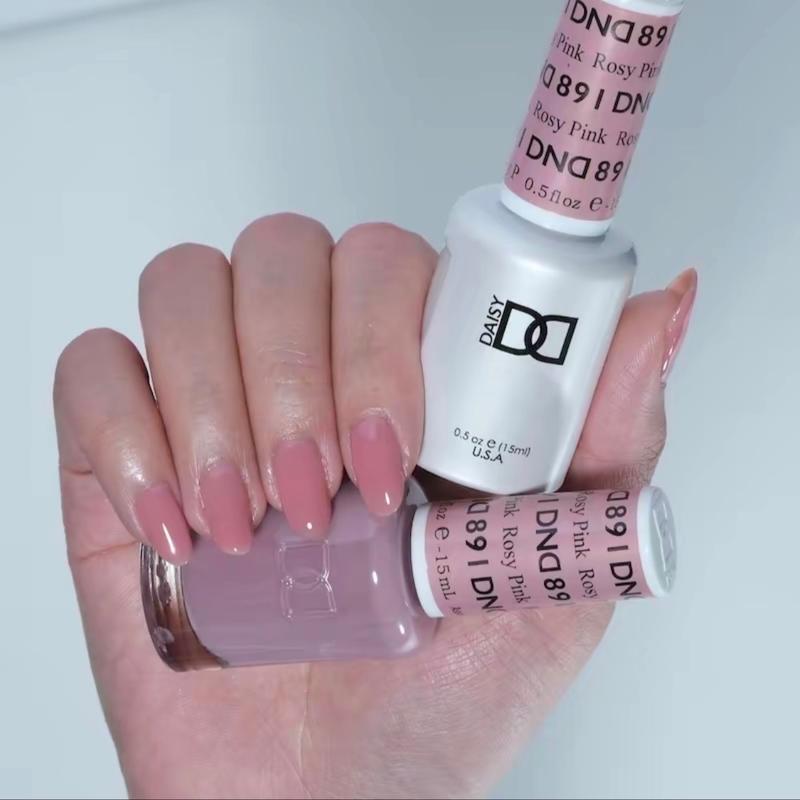 DND 891 Rosy Pink Gel and Lacquer Duo nail care nail art sheer color