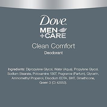 Dove Deodorant Moisturizer for Men - Clean Comfort, 3 oz Body Care Moisture Hydrating Hydrate Hydrating Hydrate Moisturizing Cleanser