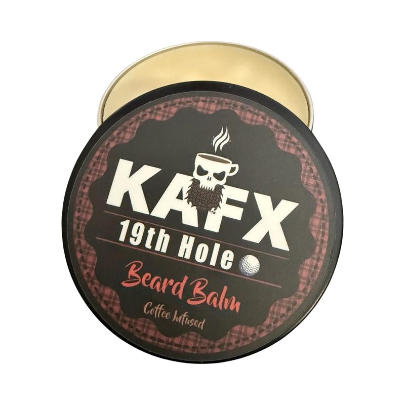 KAFX 19th Hole Coffee Infused Beard Balm Softens Beard and Hydrates Skin Provides Hold Coconut Cocoa