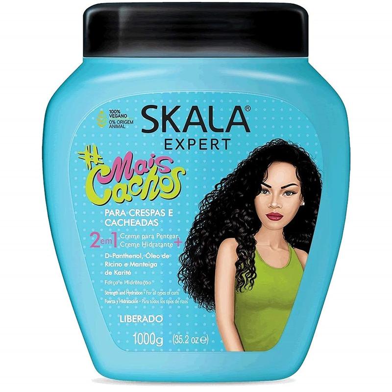 Skala Hair Care Set: Mais Cachos 2-in-1 Treatment & Passion Fruit Patauá Oil Cream - Brazilian Viral Curly Hair - 35.27 Oz Each Comfort