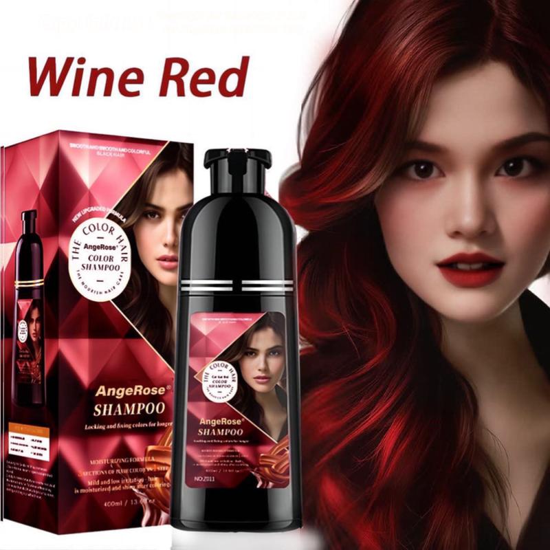 AngeRose Hair Color Shampoo, Instant Grey Hair Coverage, Multi-Color: Wine Red, Chestnut Brown, Nature Black, Perfect Gifts for Women&Men color shampoo 3-in-1 hair