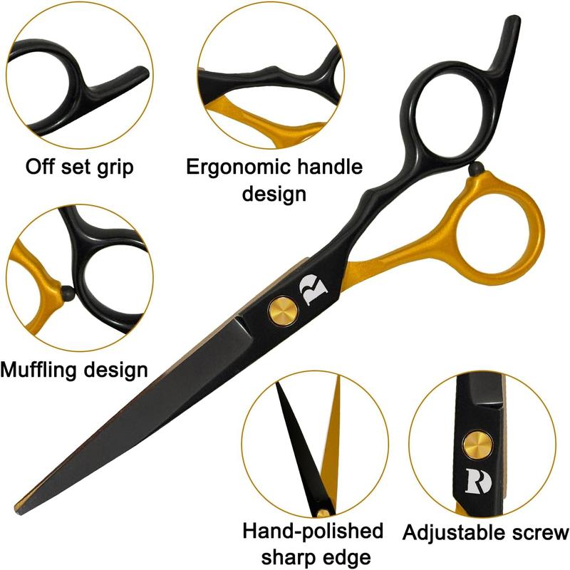 ,Professional   Shears 6.5 inch Length Salon Haircut ,Stainless Steel Hairdressing Shears With  Edge ,Haircutting  ()