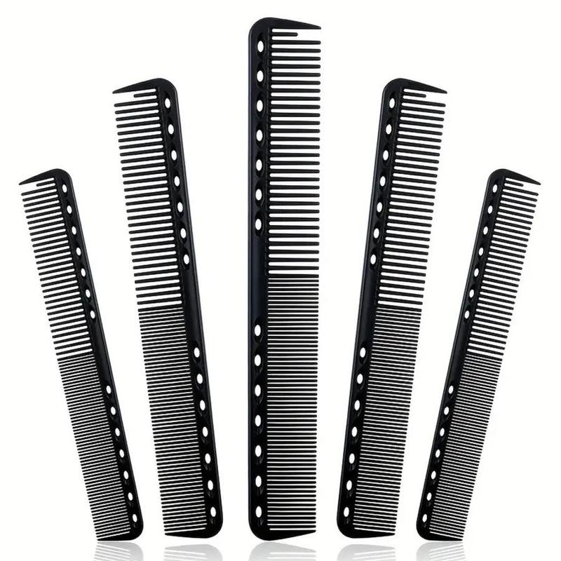 Carbon Fiber Hair Styling Comb, 5 Counts set Heat Resistant Anti-static Hair Comb, Professional Hair Styling Tool for Salon & Barber Shop