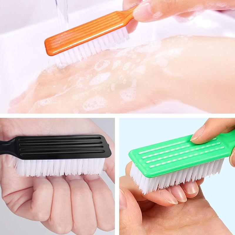 10 Count Handle Grip Nail Brush,Hand Fingernail Cleaner Brush Manicure Tools Scrub Cleaning Brushes Kit, Use for Toe and Nail Cleaning (Bright Colors)