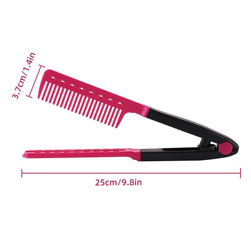 V-type Hair Straightener, 1 Count Hair Brush, Hair Comb, Hair Styling Tools, Portable Folding Hair Comb, Hair Care & Styling Supplies For Home Salon