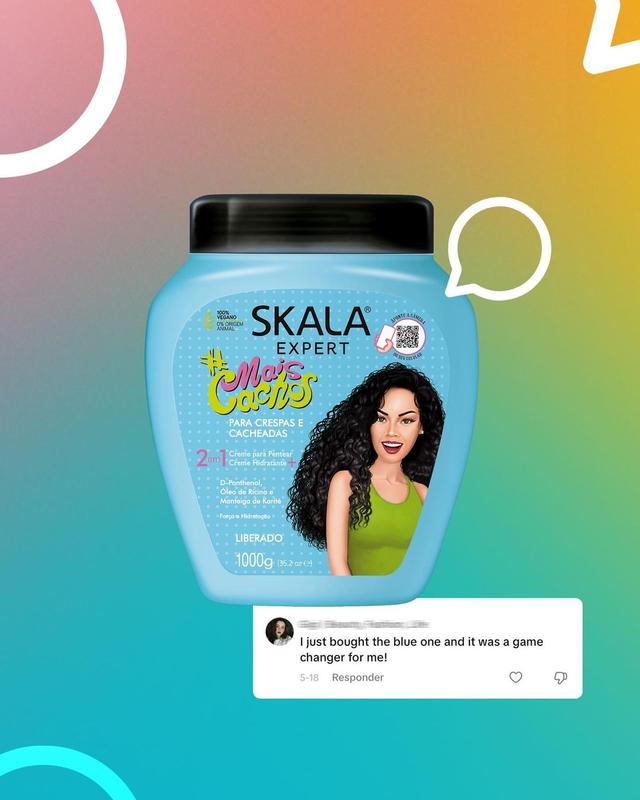 Skala Hair Care Set: Mais Cachos 2-in-1 Treatment & Passion Fruit Patauá Oil Cream - Brazilian Viral Curly Hair - 35.27 Oz Each Comfort