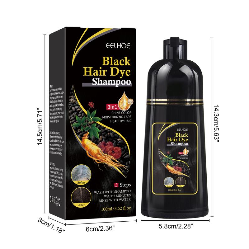 EELHOE 500ml Hair Dye Shampoo Herbal Ingredients MultipleColors Available Haircare Gentle Nourishing Pack Cleanser