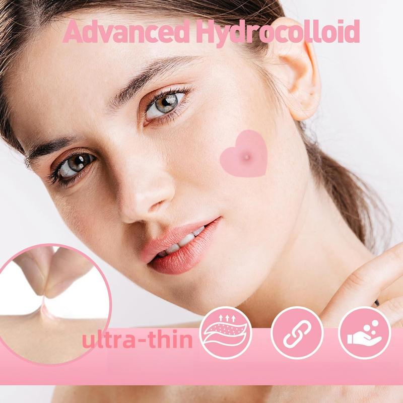 Heart Shaped Hydrocolloid Acne Patches, 120pcs box Hydrocolloid Pimple Patches, Professional Skincare Products for Women & Men