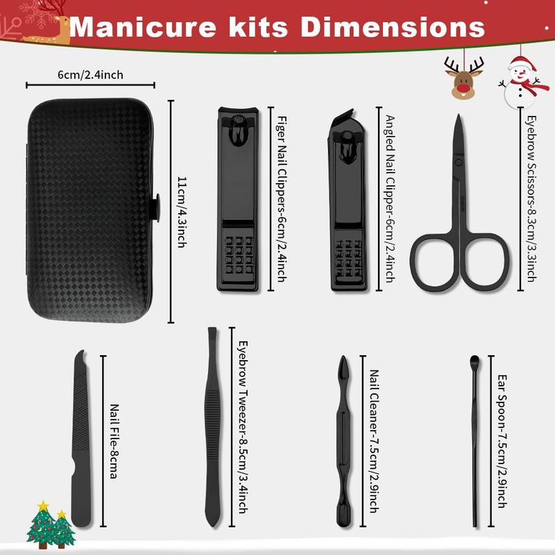 Manicure Kit Christmas Stocking Stuffers for Men - Manicure Set,Nail Clippers Kit,7 Pcs Manicure and Pedicure Kit,Christmas Gifts For Men Women