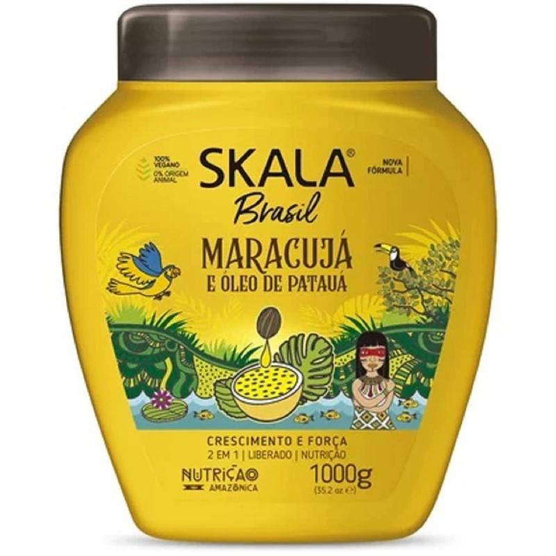 Skala Hair Care Set: Mais Cachos 2-in-1 Treatment & Passion Fruit Patauá Oil Cream - Brazilian Viral Curly Hair - 35.27 Oz Each Comfort